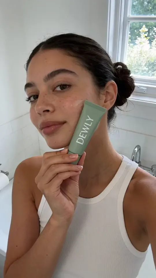 Seedance 2.5 clip with sound: the creator says her line to camera, then squeezes cream onto her fingertip